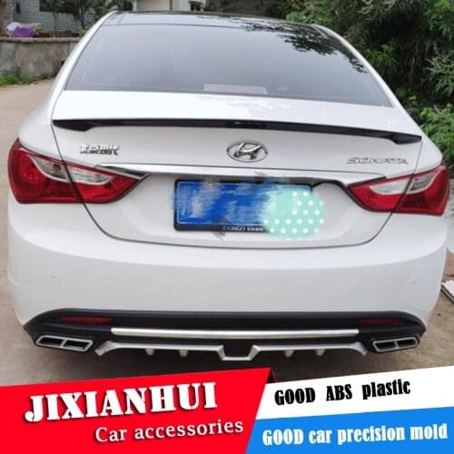 For Sonata 8 Spoiler 2011-2014 Hyundai Sonata 8 BKS Spoiler ABS plastic Material Car Rear Wing Color Rear Spoiler