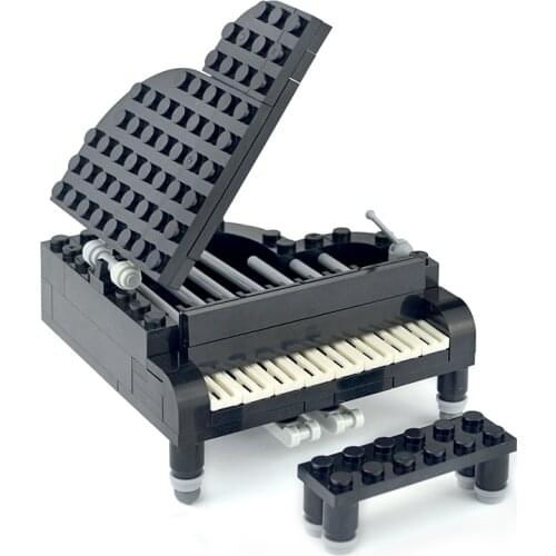 Building Blocks Scene Piano Keyboard Music City Accessories MOC Parts Musical instrument DIY Bricks Creator Toys Christmas Gifts