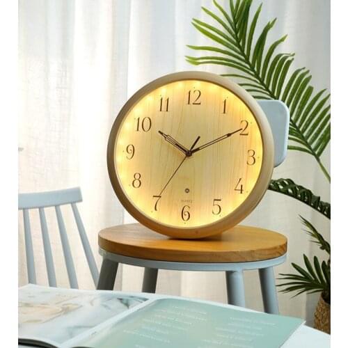 Intelligent Voice Control Luminous Wall Clock 12 Inch Simple And Creative Living Room Bedroom Corridor Study Room Silent Clock