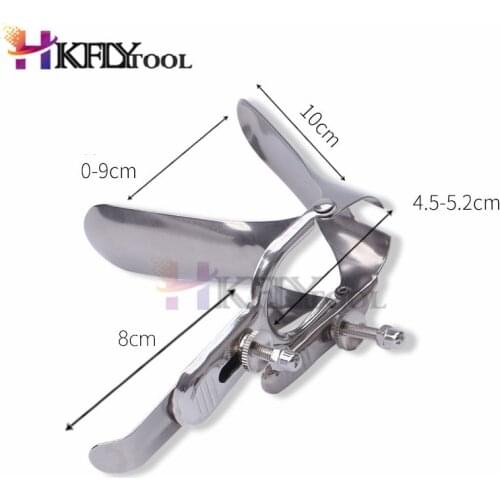 Stainless Steel Expansion Yin Voyeuristic Device Vaginal Dilators Colposcope Speculum Anal Sex Product