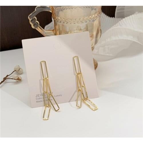 YANGLIUJIA Temperament Long Chain Tassel Earrings 2020 New Party Contracted Female Personality Earring Jewelry Gifts