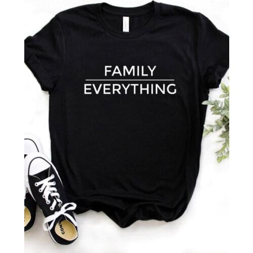 Family Over Everything Letter Print Women T Shirt Short Sleeve O Neck Loose Women Tshirt Ladies Tee Shirt Tops Camisetas Mujer