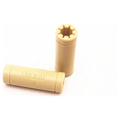 Funssor 1pcs Solid Polymer LM8UU Linear Bearings Bushing LM8LUU 8MM Prusa Mendel DIY CNC Motion LML8UU 8*15*45 mm
