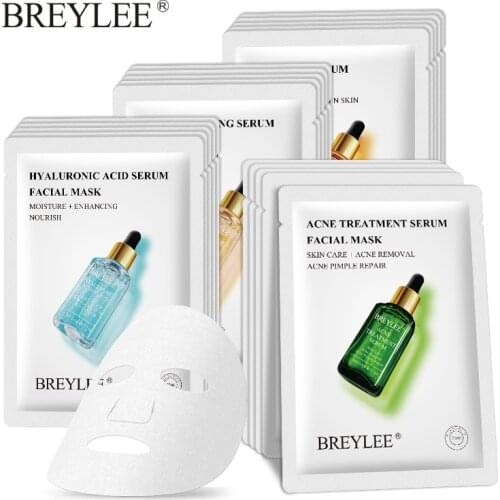 10PCS Face Mask Collagen Facial Sheet Mask Retinol Acne Treatment Serum Whitening Moisturizer Skin Care Anti Aging Vitamin C