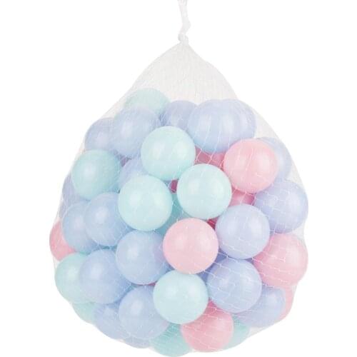 100 Pcs Eco-Friendly Colorful Ball Pit Soft Plastic Ocean Ball Water Pool Ocean Ball Outdoor Toys For Children Kids Baby