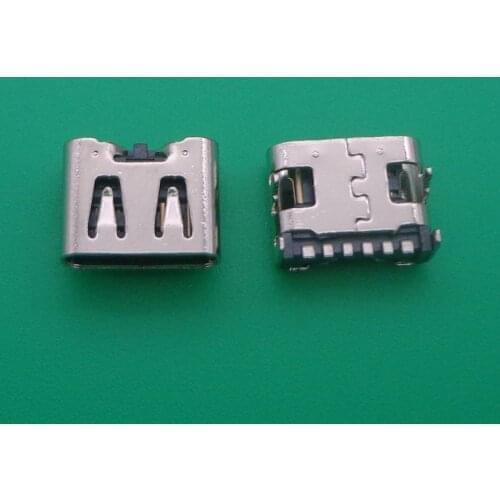 100pcs Micro USB 6 pin type-C Female Connector USB3.1 For Mobile Phone Mini USB Jack Connector Charging Socket