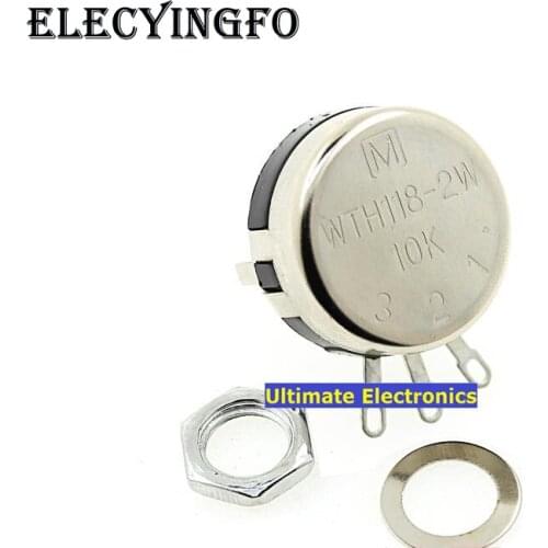 2pcs WTH118-1A 2W 1K 2K2 4K7 10K 22K 47K 100K/470K 1M potentiometer