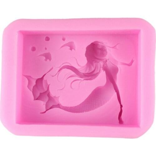 3D Mermaid Handmade Soap Mold Fondant Silicone Cake Mold 19-04