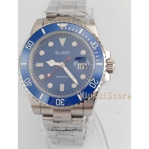 40mm Luminous Automatic Top Marque De Luxe Hommes Date Horloge Sport Montres Hommes bracelet Wrist Watch Relogio Masculino