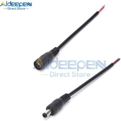 15CM DC 5-12V Power Connector Adapter Female/Male Plug Connector 5.5mmx2.1mm For CCTV Camera 3528 5050 LED Strip Light