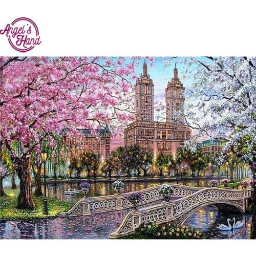 5D square Diamond Embroidery landscape,Diamond Mosaic Picture Pastes Diamond Puzzle diamond Paintings of Rhinestone gift