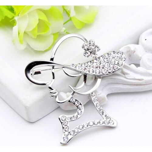New Noble Ladies Avatar Brooch Memorial Monroe Hollow Flower Fairy Broches Brooches Rhinestone Lapel Scarf Pins Women Banquet