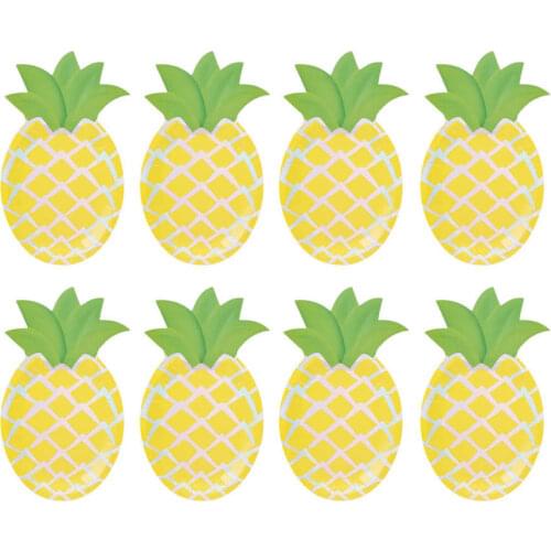 Paper Plate 8pcs Disposable Fruit Paper Tray Dishes Food Paper Plate for Festival Party Wedding Supplies Fruit Paper Tray