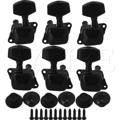 Black 3x3 Semiclosed Guitar Machine Heads For Electirc Guitar