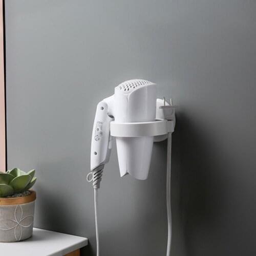 Hair Dryer Holder Storage Rack Bathroom Shelf Storage Appliance Hair Dryer Organizer Wall Mounted Holder Stand Shelf For Home