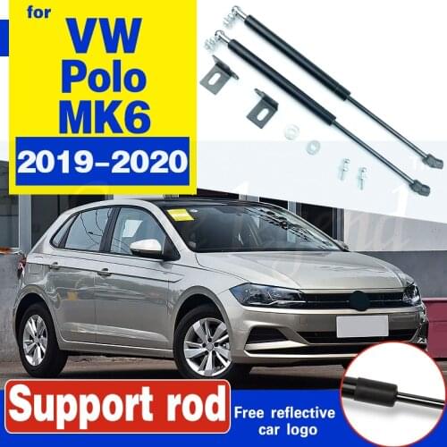 For VW Polo 2019 2020 AW MK6 Refit Bonnet Hood Gas Spring Shock Lift Strut Bars Support Hraulic Rod Car-styling