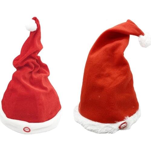 Electric Christmas Hat With Music Dancing Cap For Children Christmas Gift Happy Baby Toys For Children