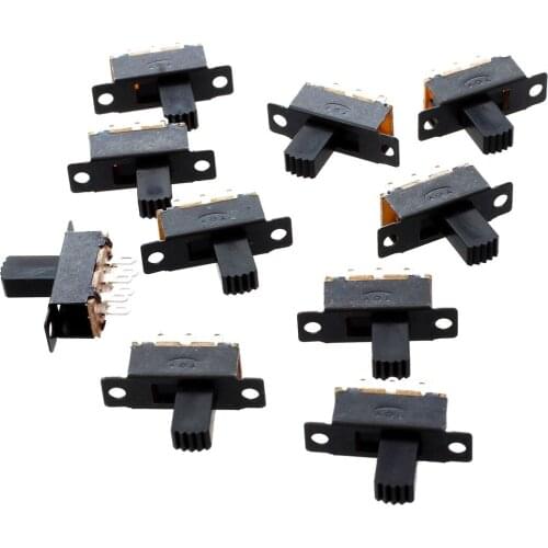 Brand New 10 Pcs 6 Pins 2 Positions DPDT On/On Mini Slide Switch