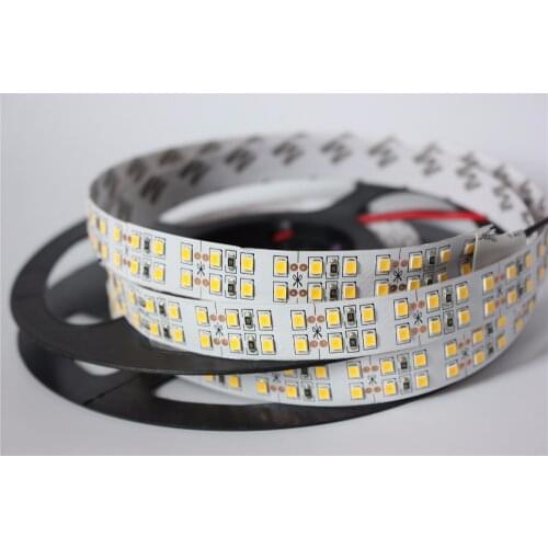 240LEDs/m LED Strip 2835 DC12V 1200Leds IP20 Non Waterproof Flexible LED Light Double Row SMD2835 LED Strip 5m/lot
