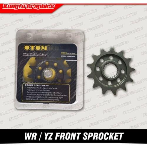 KUNGFU GRAPHICS Steel Sprocket Front 13 T for WR250F WR250R WR250X YZ125 YZ250 YZ250F YZF 250 (Fit Chain 520)