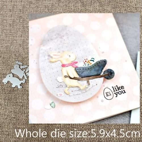 New Design Craft Metal stencil mold Cutting Dies Cart bunny decoration scrapbook die cuts Album Paper Card Craft Embossing