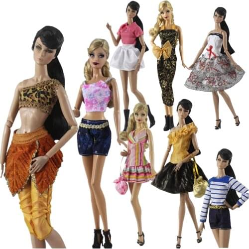 Pretty Dress Shirt Shorts Skirt Clothes Set for Barbie Doll Clothes Fashion Outfits 11.5" BJD Accessories Kids DIY Toy Girl Gift