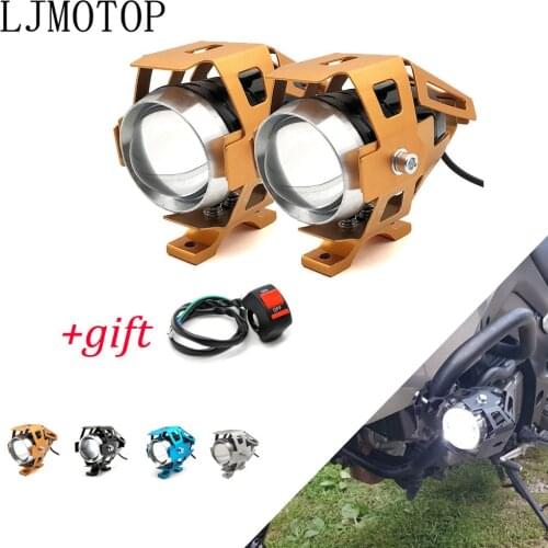 Motorcycle 12V LED Headlights Auxiliary Lamp U5 Spotlight Motorbike For Honda NC750S NC750X nc 750 750x NC700S NC700X