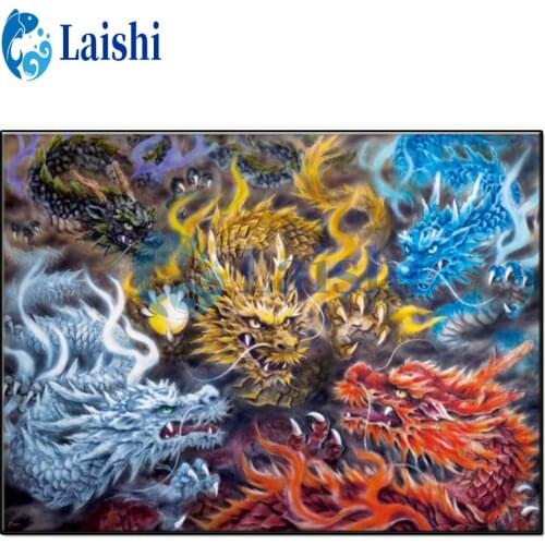 DIY Diamond Painting Five dragons of different colors Cross Stitch Embroidery Full Mosaic Rhinestone Craft Lovers for Home Decor