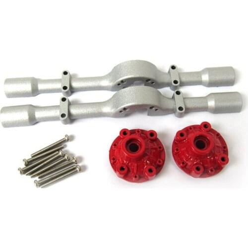 Metal Middle Bridge Axle Set For WPL B16 B36 Ural Truck RC Car Upgrade Modified Spare Parts Accessories Black Silver 2 Colors