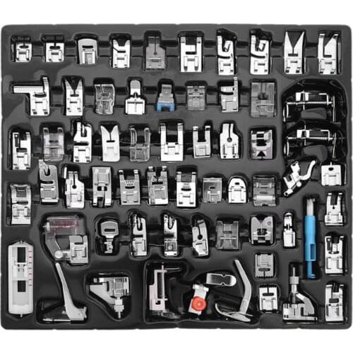 3/11/32/52/62pcs Mini Domestic Sewing Machine Braiding Blind Stitch Darning Presser Foot Feet Kit Set For Brother Singer Janome