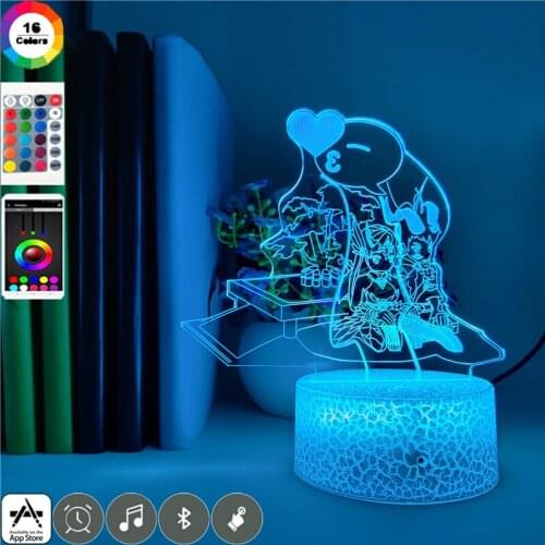 Satoki Satoru Nightlight LED Anime Room Hotel Decorative 3D Illusion Night Light Desk Lamp Kids Friends Fans Gift APP Control