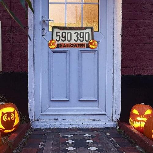 New Halloween License Plate Frame Personalized Resin License Plate Decoration for Most Vehicles Easy Installation