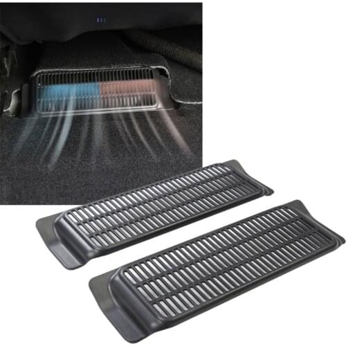 2021 New 2pcs Car Air Outlet Cover Anti-blocking Dustproof Back Under Seat Air Conditioning Vent Cover Net For Tesla Model 3