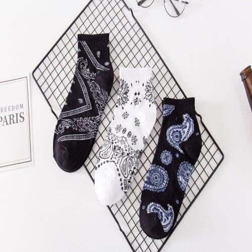 New ins tide cashew flower boat socks men and women trend west coast couple socks low cut shallow mouth socks