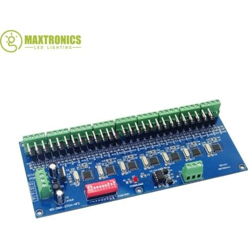 Wholesale 1 pcs 27 channel HF3 27 channel dmx512 decoder controller for led strip Free shipping