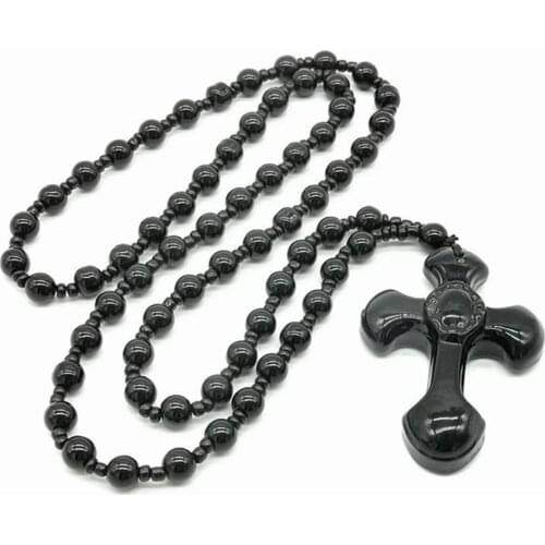 Drop Shipping jewelry Obsidian Pendant Necklace Cross Pendant Jewelry for Men Womens Pendants
