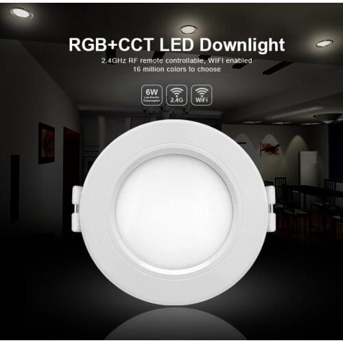 [Seven Neon]2.4GHz Mi-Light Wifi Control color temperature adjustable 6W RGBCW+RGBWW RGB+CCT LED SMD down light