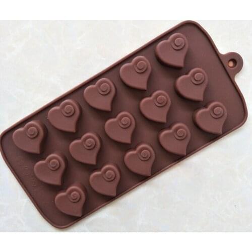 Silicone Chocolate Mold Heart with Cloud Ice Grid Mold XG669