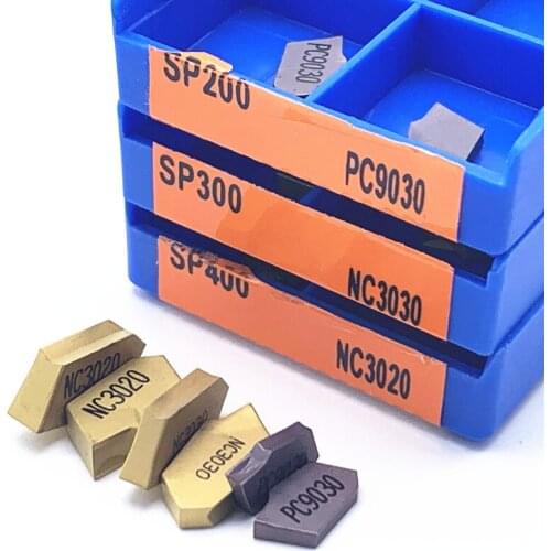 SP300 NC3020/NC3030/PC9030 Slotted Carbide Inserts Parting and grooving metal Tool Lathe Tool grooving turning tool