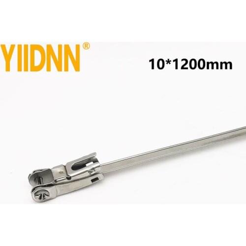 10mm width 0.4mm Thick Stainless Steel Cable Tie RatchetLock Type for Duty,10*1200mm,100PC