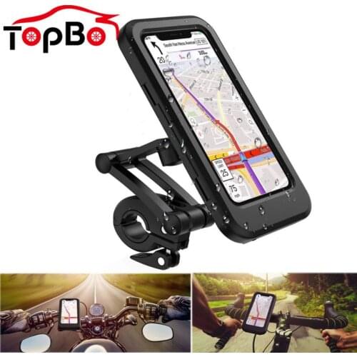 Outdoor Adjustable Bicycle Phone Holder Universal Waterproof Bike Motorcycle Handlebar Mobile Support Touch Screen Mount Bracket
