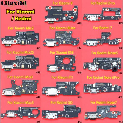 USB Charging Port Connector Board Flex Cable Connector With Microphone Mic For Xiaomi Mix2 2S 3 Max3 mi8 8 Lite SE F1 Redmi 7