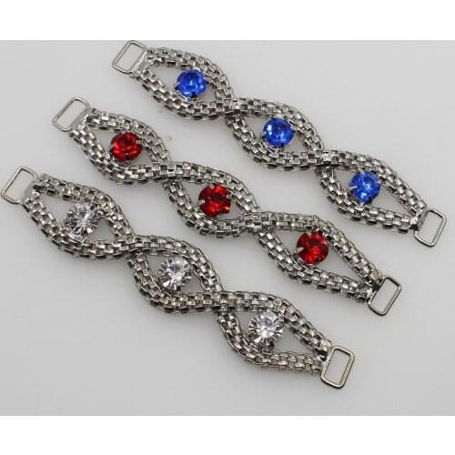 1pc 10*95mm Retro Bikini Connectors/Buckle Metal Chain Rhinestone High Quality Swimming Bridal Dress Jeans Decorate