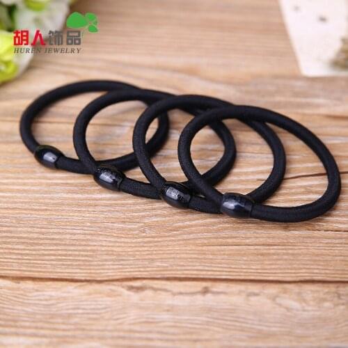 10Pc Black Girls Headwear Elastic Hair Bands Ponytail Holder Hair Ties Ring Hairband Elastic Scrunchy Hair Accessories For Women