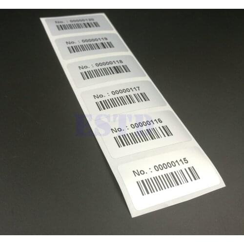1000 Labels 1.97*0.98" Consecutive Number Inventory stickers Barcode 40*20mm