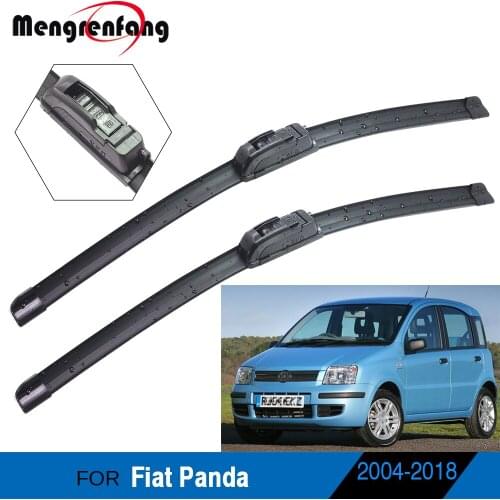 2 X Car Front Windscreen Wiper Blades Soft Rubber Wiper Accessories For Fiat Panda 169 319 2004-2018