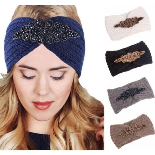 36pcs/lot DIY Simple Multi Knitting Wool Head Bands Elasticity Wide Pointed Drill HeadBands Hair Styling Tools Accessory HA1300