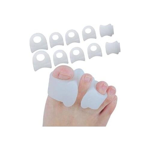 5 Pairs/lot Gel Toe Separators Spreaders Stretcher Bunion Corrector Splint kit Overlapping Crooked Toes Pain Relief