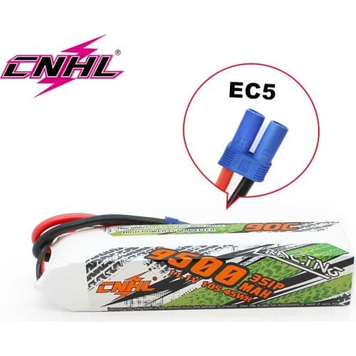 CNHL Lipo Battery 9500MAH 11.1V 3S 90C RC Battery For RC Racing Cars With EC5 Plug