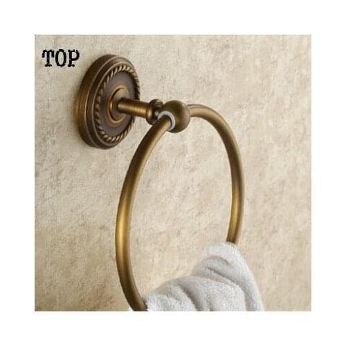 Archaize towel ring All copper bathroom hardware accessories European towel hang bathroom towel rack